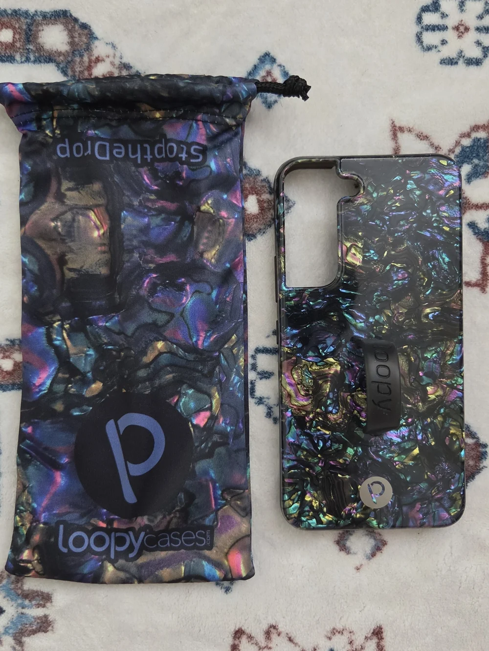 Loopy Abalone Phone Case with Loop and Case Ambidextrous Samsung Galaxy 22S